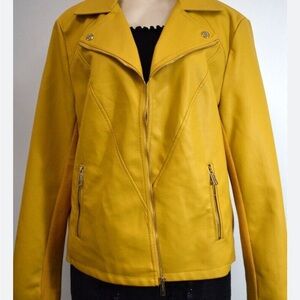 NWT- KENNETH COLE yellow mustard Moro jacket size M